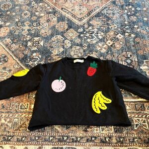 Stella McCartney Kids Black Fruit Embroidered Sweatshirt